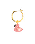 Flamingo mini hoop - Nach Bijoux