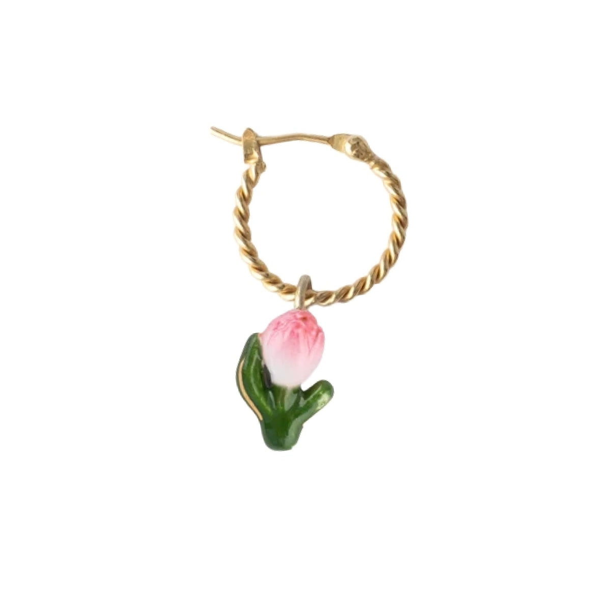 pink tulip mini hoop - Nach Bijoux
