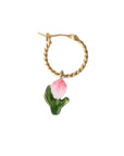 pink tulip mini hoop - Nach Bijoux