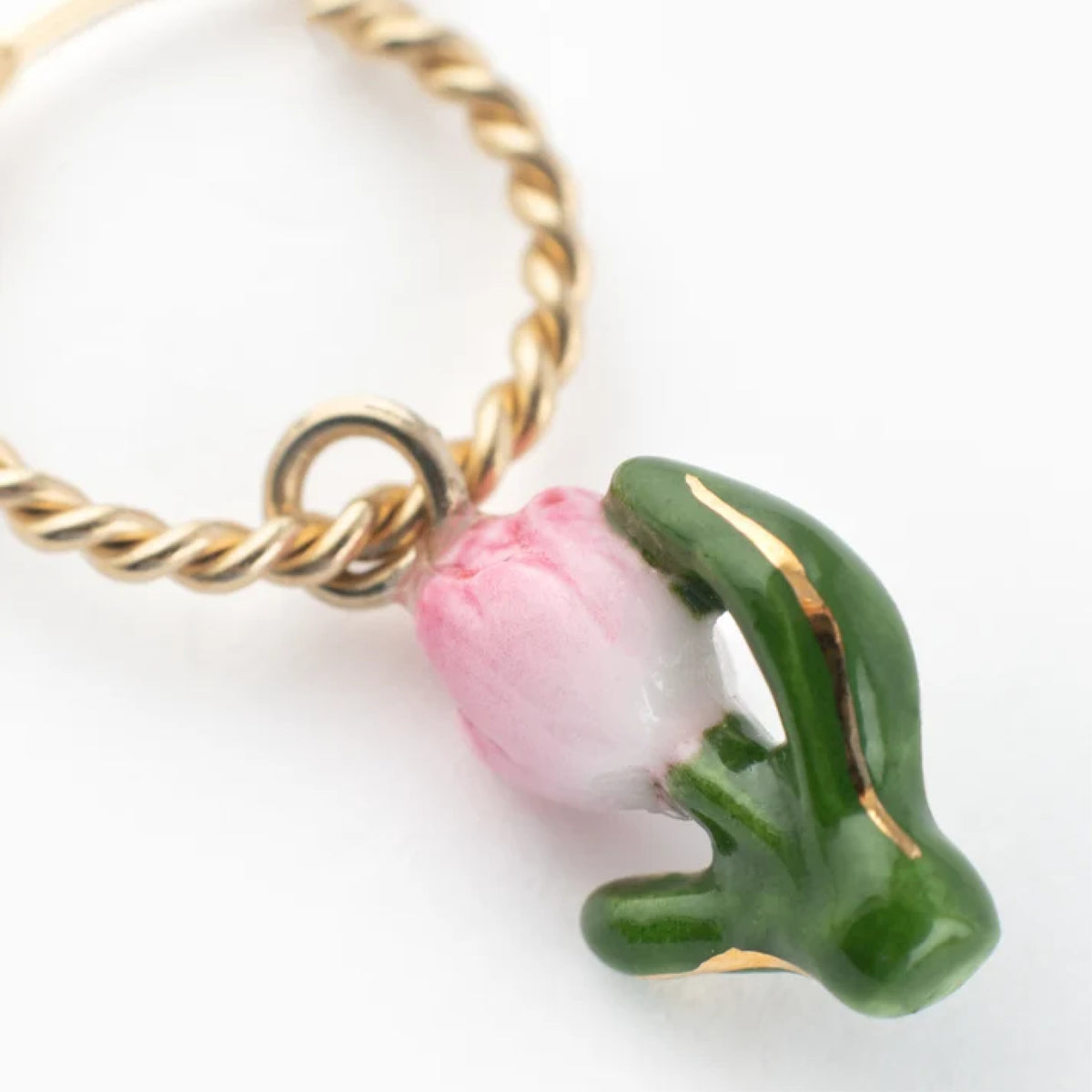 pink tulip mini hoop - Nach Bijoux