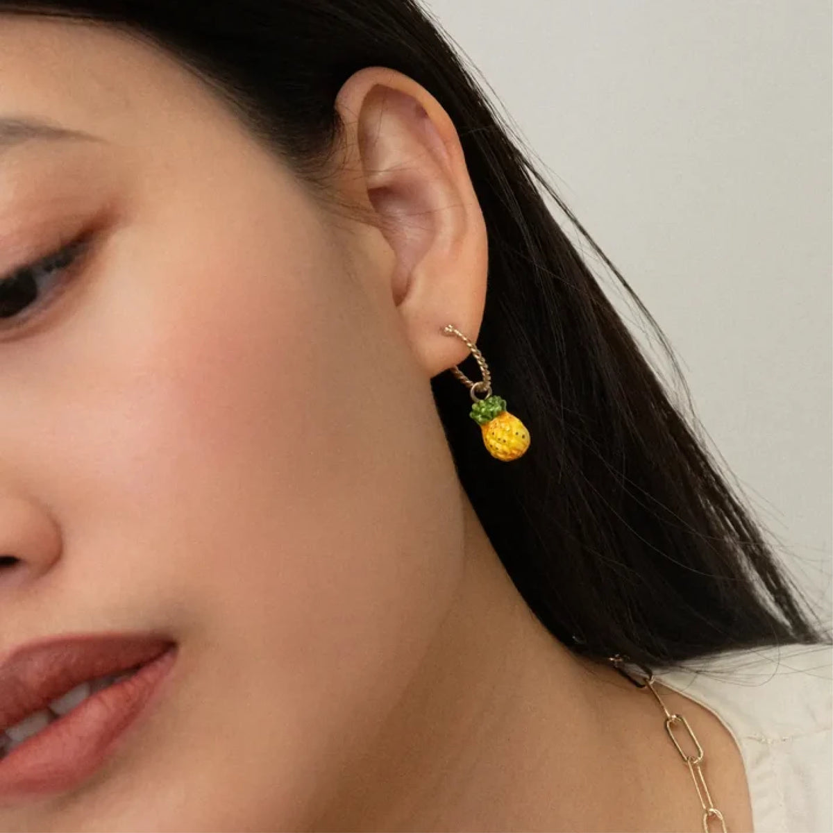 pineapple mini hoop - Nach Bijoux