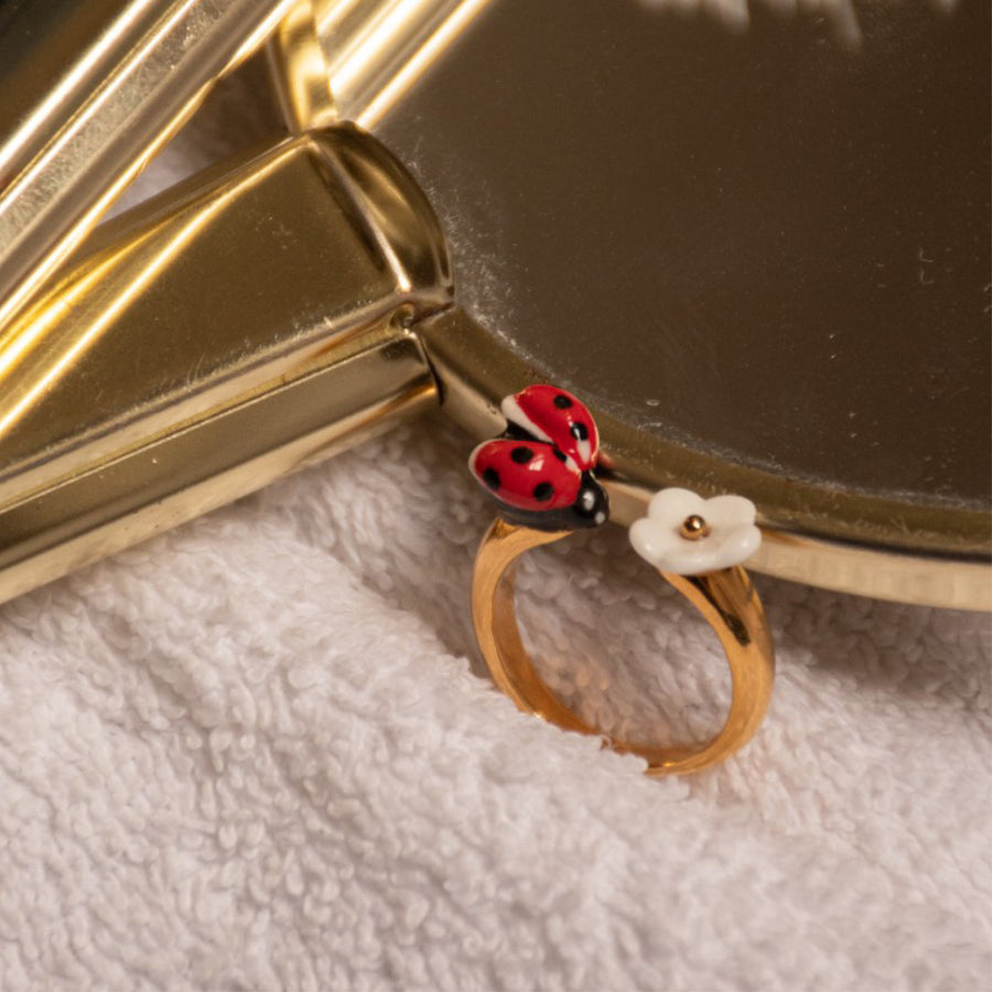 Ladybug & white flower FaceToFace - Nach Bijoux