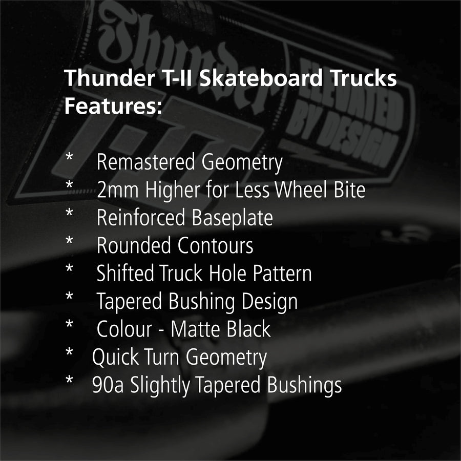 Thunder T-II Team Matte black 148- Thunder Trucks