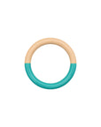 Double Color Ring - Petrol/Buttercream
