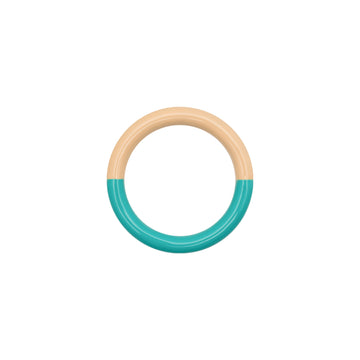 Double Color Ring - Petrol/Buttercream