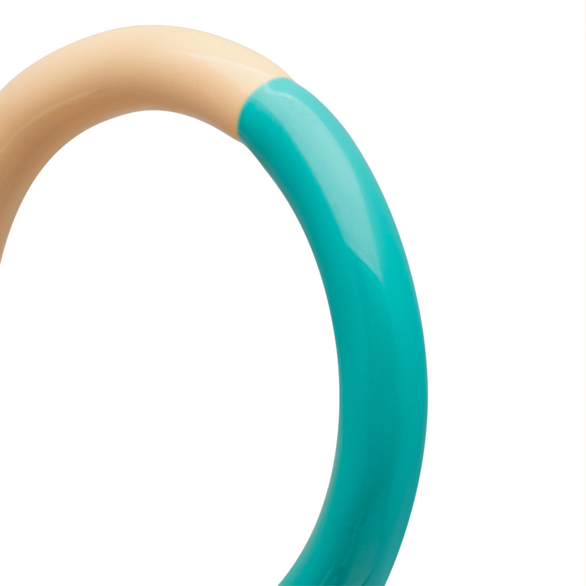 Double Color Ring - Petrol/Buttercream