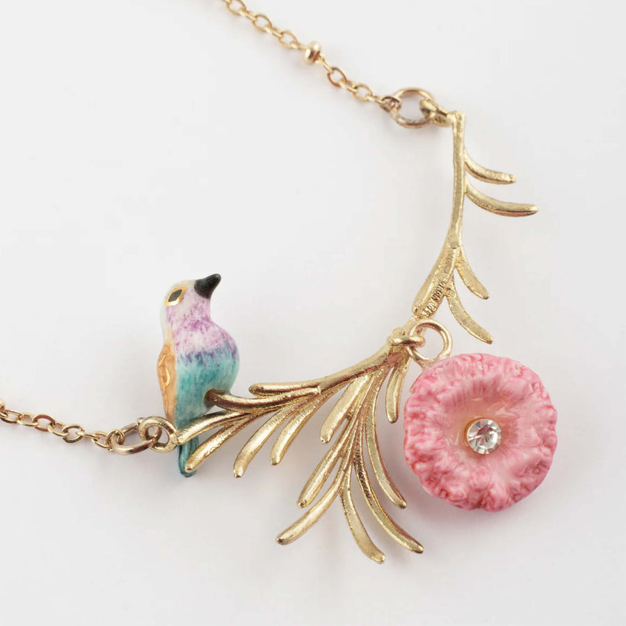 Branch, Roller bird and thistle - Nach Bijoux
