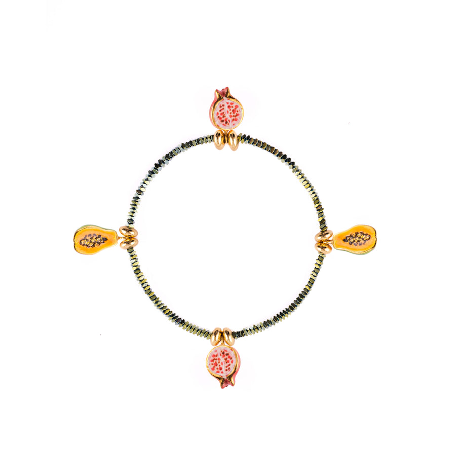 Hematite beads & fruit - Nach Bijoux