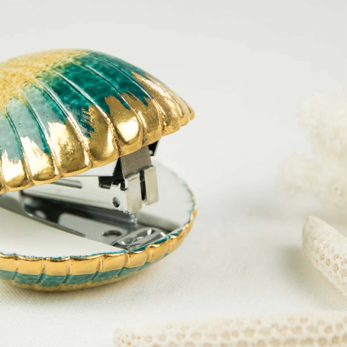Blue &amp; Gold Shell - Nach Bijoux