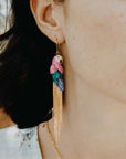 Pink parrot with fringes - Nach Bijoux
