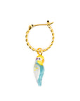 Blue parakeet mini hoop - Nach Bijoux