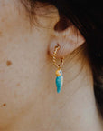 Blue parakeet mini hoop - Nach Bijoux