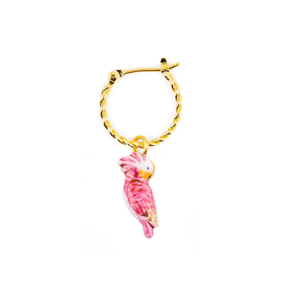 Pink cockatoo mini hoop - Nach Bijoux