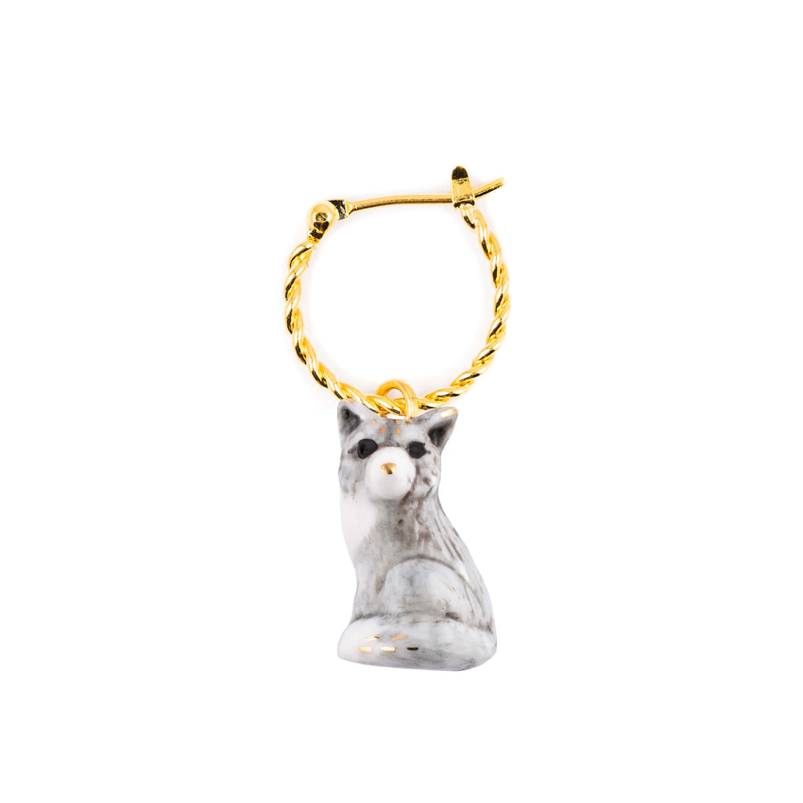 Polar fox mini hoop - Nach Bijoux
