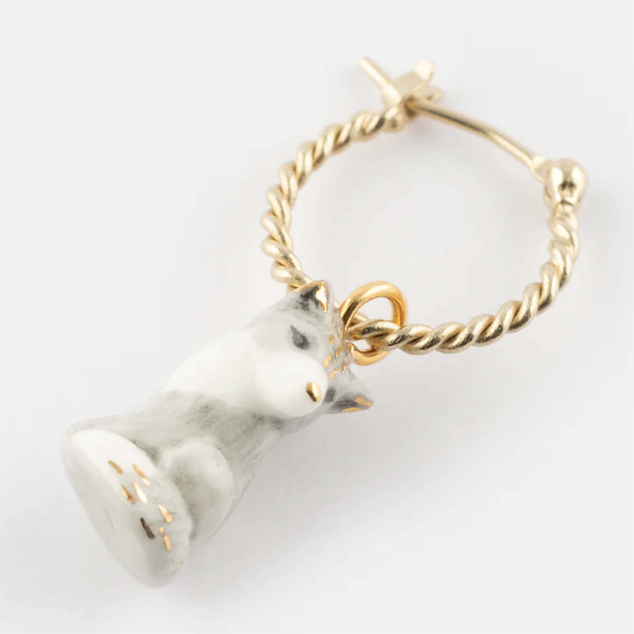 Polar fox mini hoop - Nach Bijoux