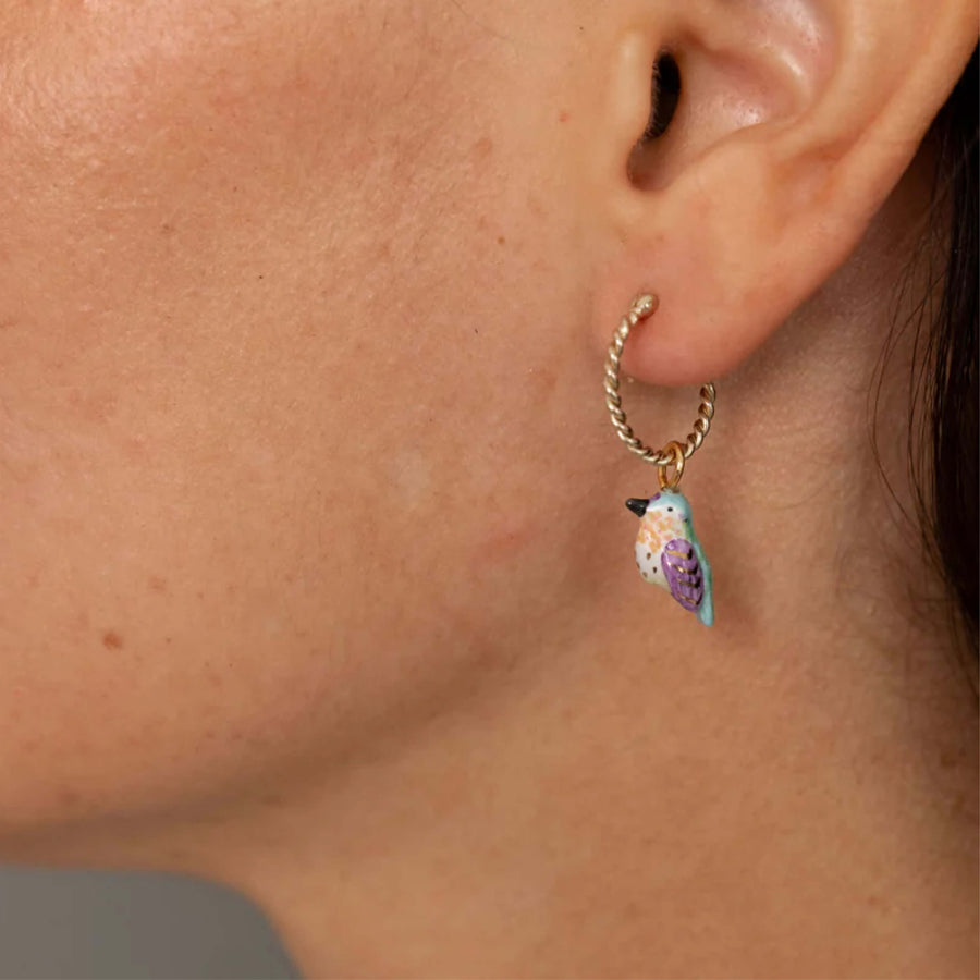 Anna's Hummingbird mini hoop - Nach Bijoux
