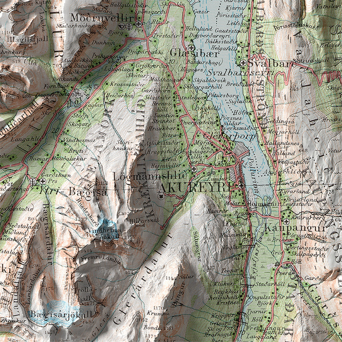 Eyjafjörður - Maps of Iceland
