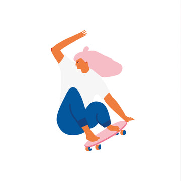 Skater Girl - Tattly