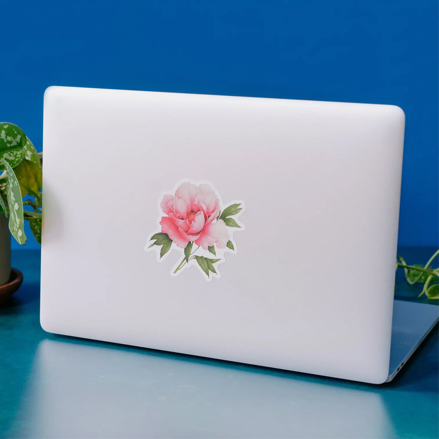 Salmon Peony - Tattly Sticker